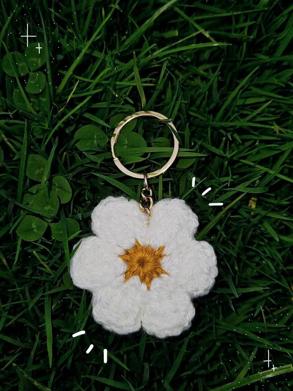 porte-clé fleur snow